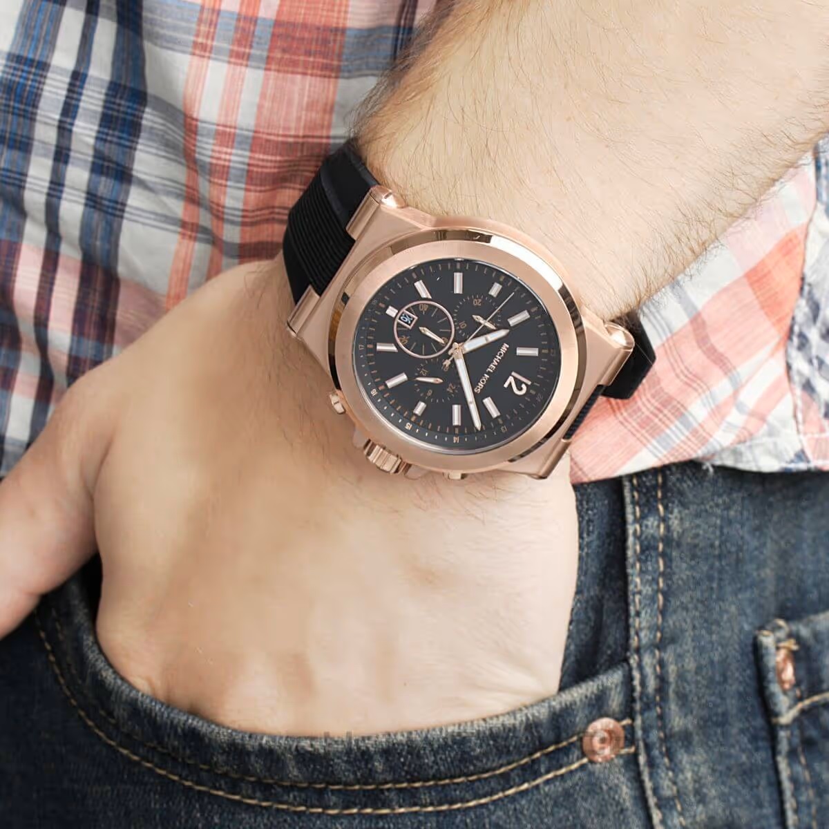 Đồng Hồ đeo tay Nam Michael Kors Dylan Stainless Steel Chronograph Watch MK8184 8