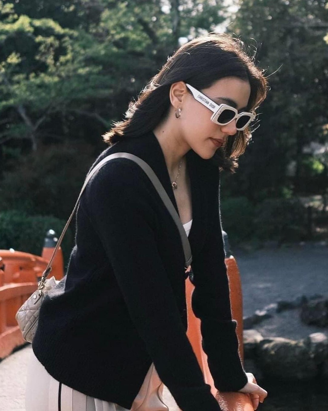 Mắt kính Dior DiorPacific S1U White Rectangular Sunglasses 11