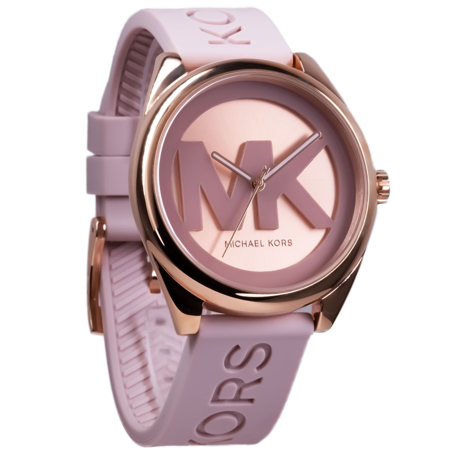 ĐỒNG HỒ ĐEO TAY NỮ MICHAEL KORS RUNWAY JANELLE ROSE GOLD PINK SILICONE WATCH MK7139 5