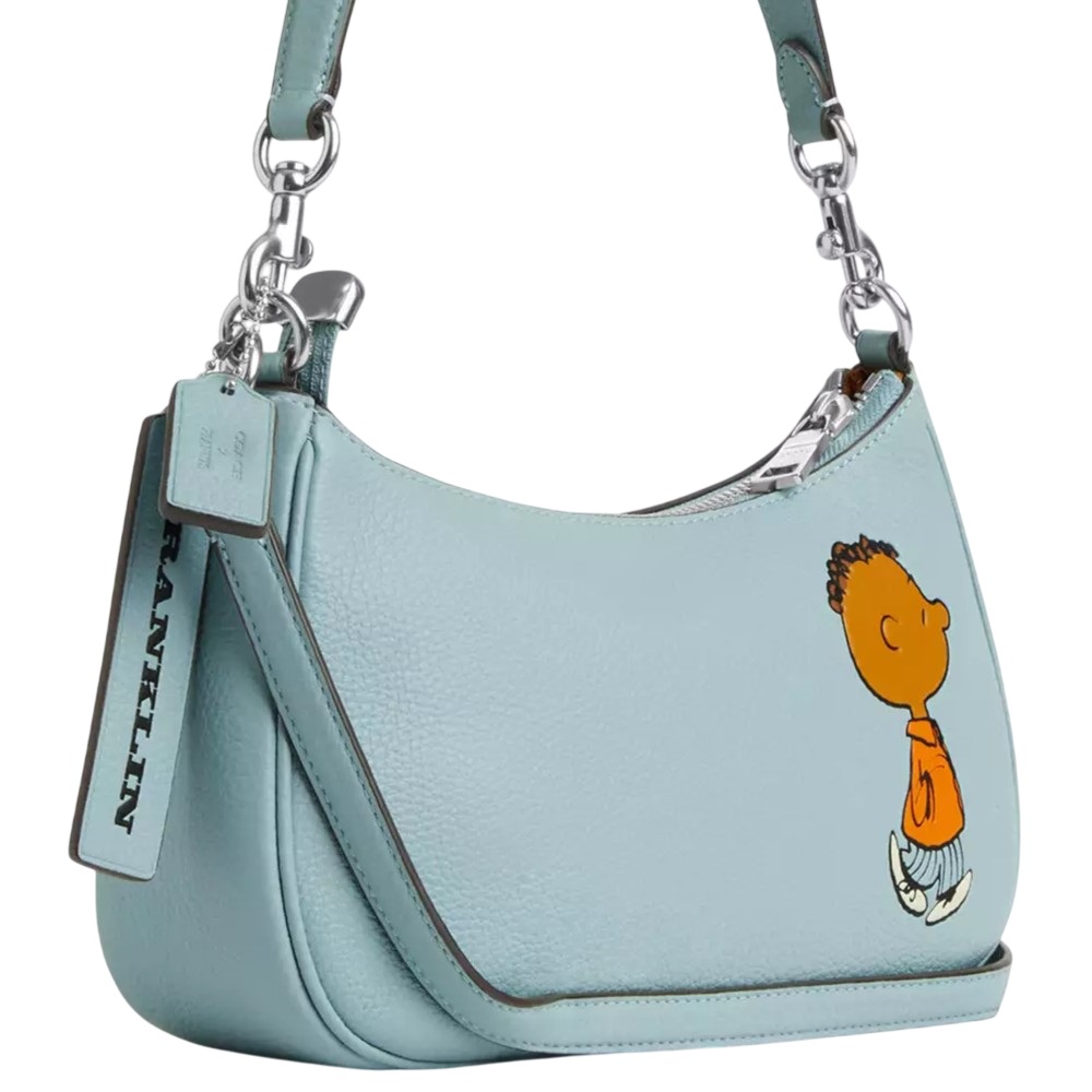 Túi xách Coach X Peanuts Teri Shoulder Bag With Franklin Light Blue Multi CBJ80 2