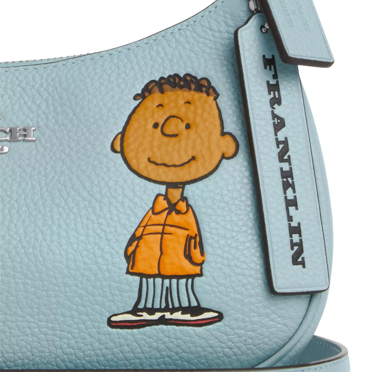 Túi xách Coach X Peanuts Teri Shoulder Bag With Franklin Light Blue Multi CBJ80 4