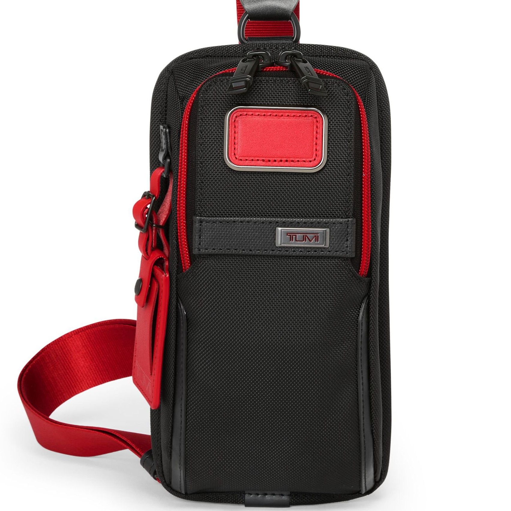 Túi đeo chéo nam Tumi Alpha Compact Sling Ballistic Nylon Black Red 4