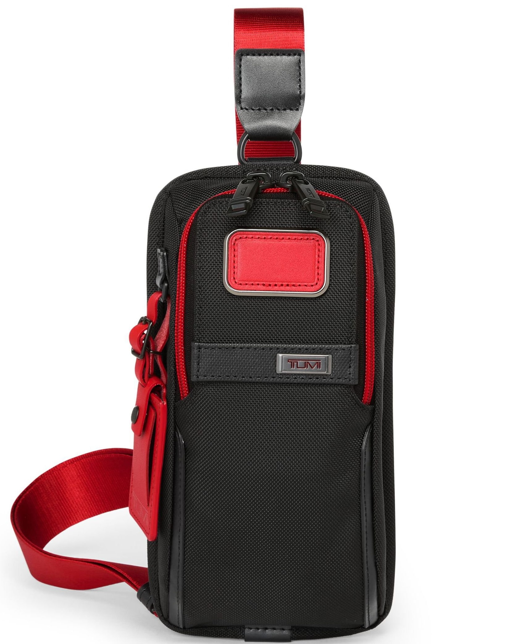 Túi đeo chéo nam Tumi Alpha Compact Sling Ballistic Nylon Black Red 6