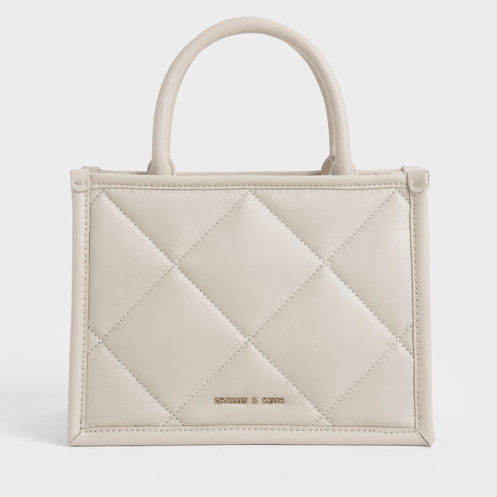 TÚI ĐEO CHÉO CHARLES KEITH QUILTED DOUBLE HANDLE TOTE BAG 12