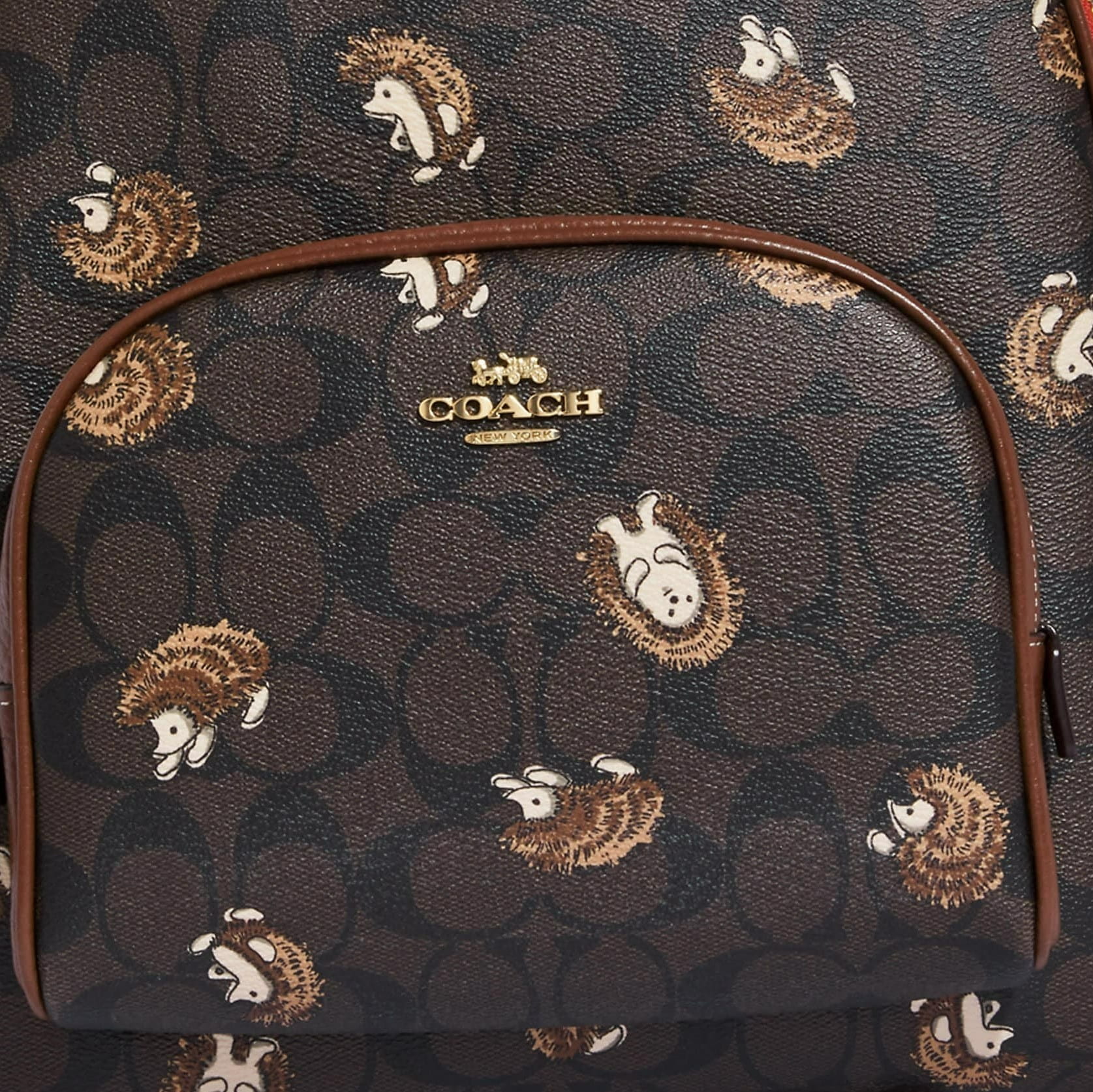BALO COACH HỌA TIẾT CHÚ NHÍM COURT BACKPACK IN SIGNATURE CANVAS WITH HEDGEHOG PRINT 1