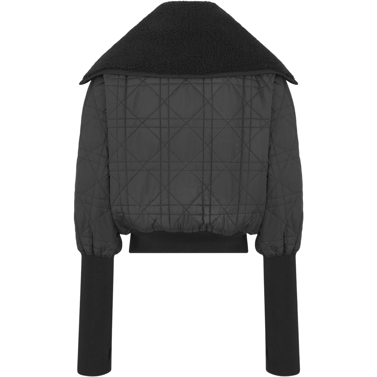 Áo khoác tay dài Dior Macrocannage Jacket Black Quilted Technical Taffeta 5