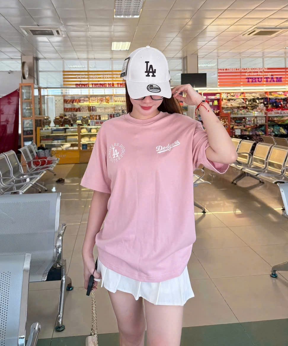 Áo Thun hồng New Era La Dodgers Mini Logo Pink T-Shirt 1