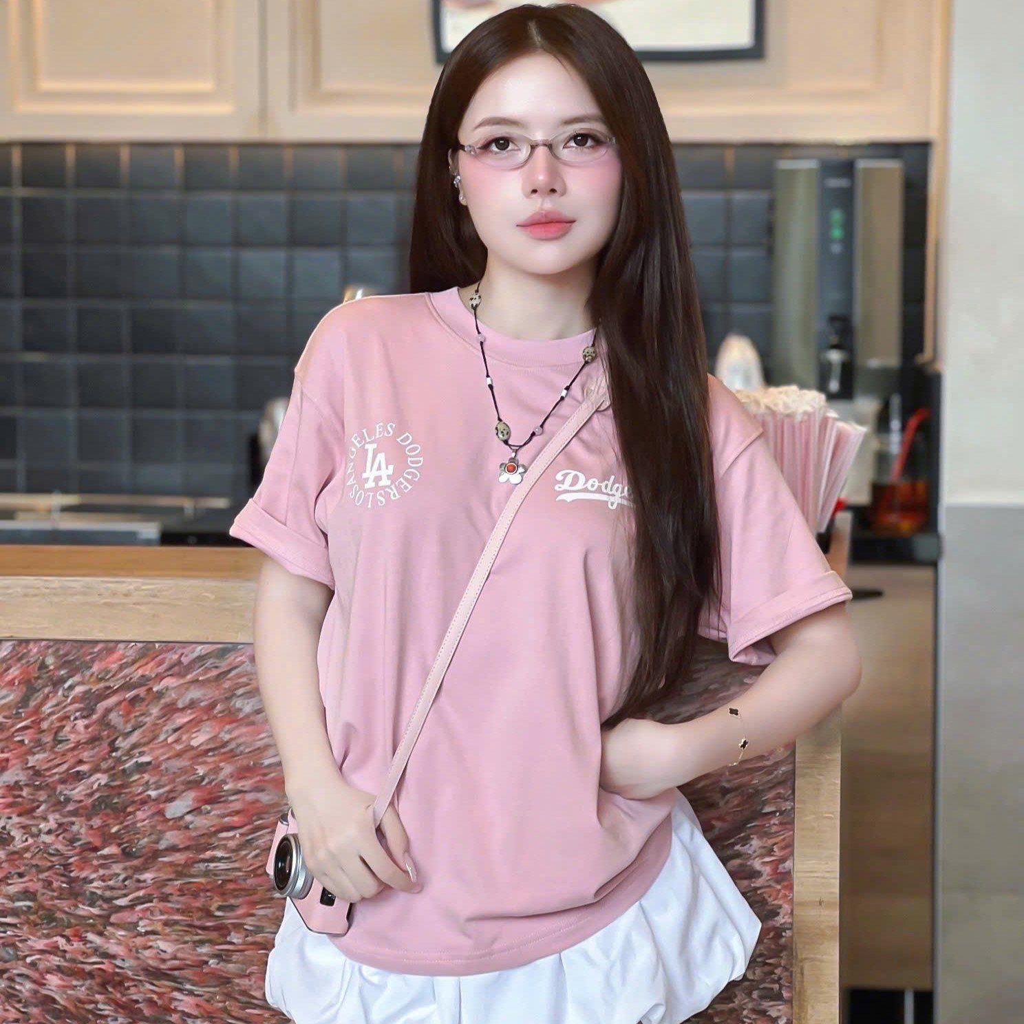 Áo Thun hồng New Era La Dodgers Mini Logo Pink T-Shirt 8
