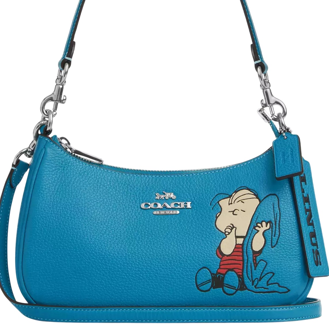 Túi đeo chéo Coach X Peanuts Teri Shoulder Bag With Linus Parrot Blue Multi CBM31 6