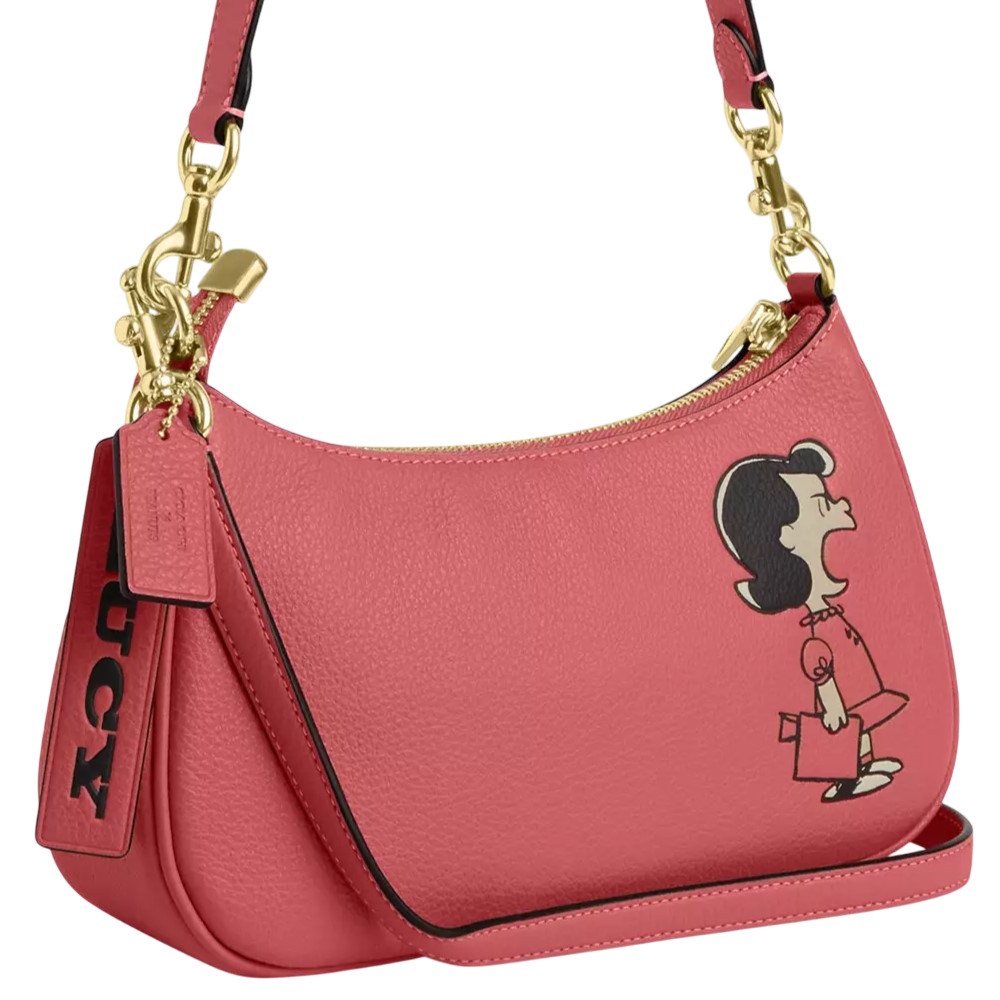 Túi đeo chéo Coach X Peanuts Teri Shoulder Bag With Lucy Bright Coral Multi CBM32 2