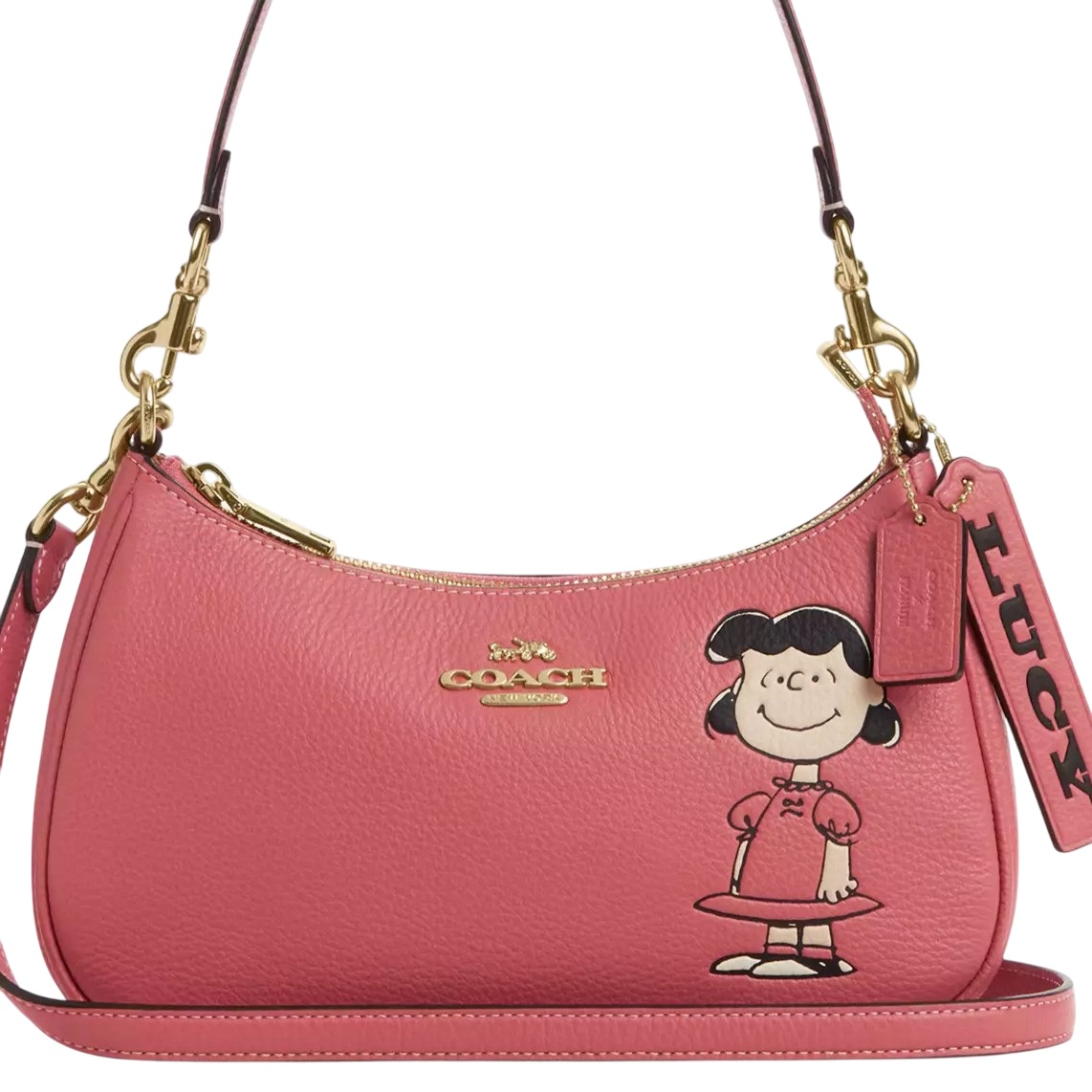 Túi đeo chéo Coach X Peanuts Teri Shoulder Bag With Lucy Bright Coral Multi CBM32 5