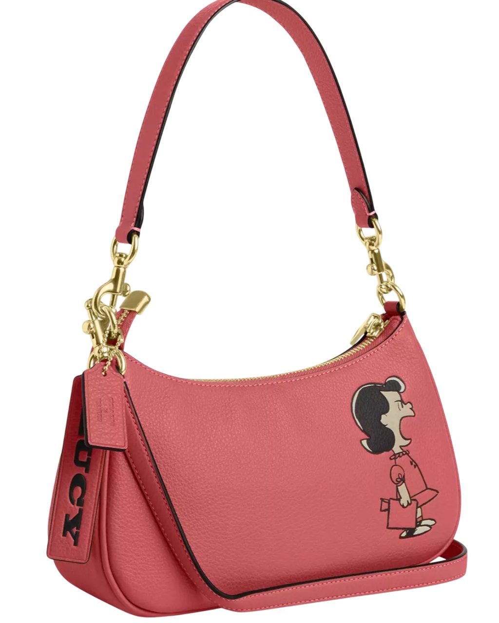 Túi đeo chéo Coach X Peanuts Teri Shoulder Bag With Lucy Bright Coral Multi CBM32 8
