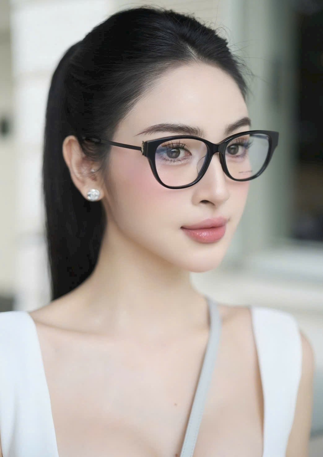 Mắt kính Gọng Cận Nữ Yves Saint Laurent YSL M48O CF 001 Eyeglasses 7