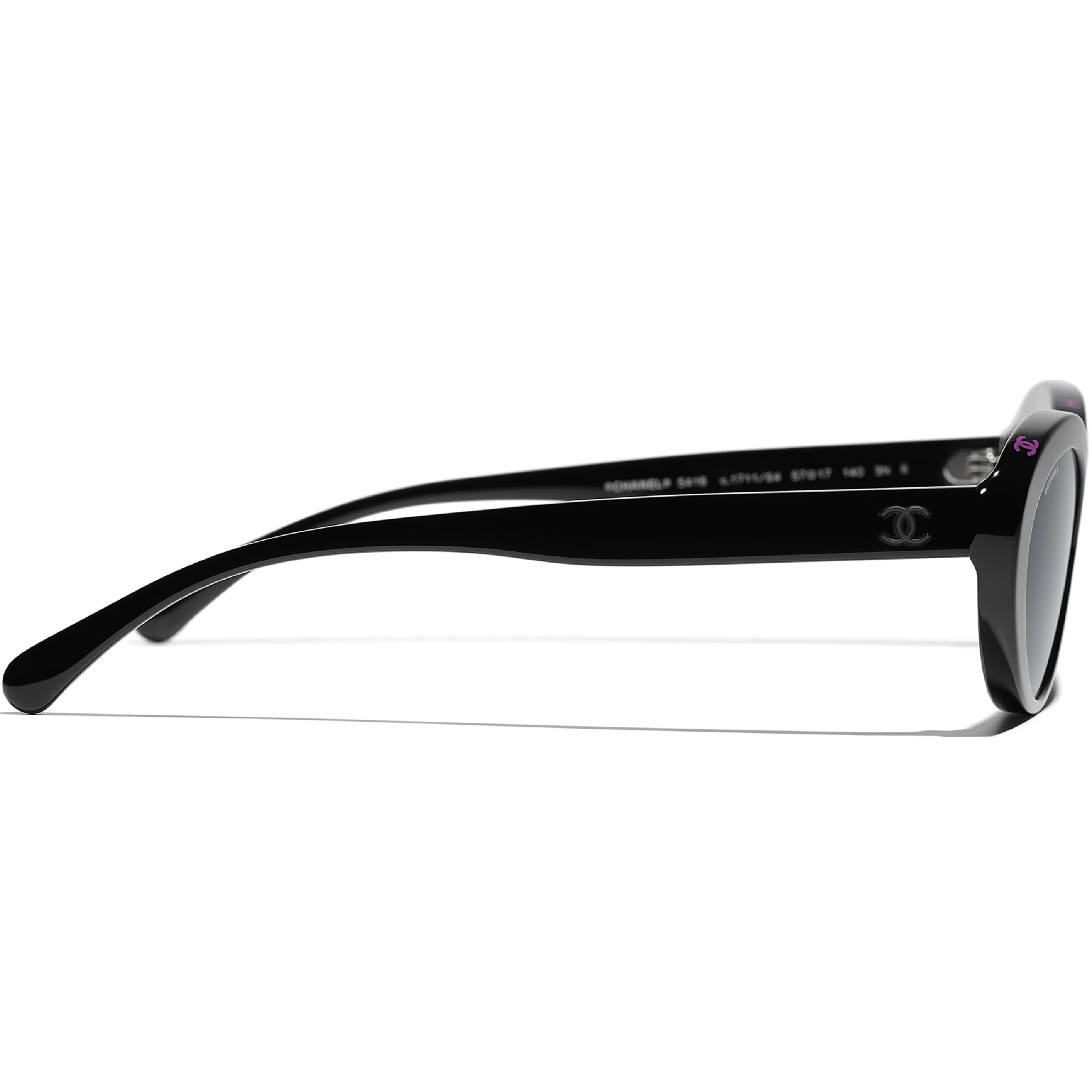 Mắt kính Chanel Oval Black Pink Acetate Sunglasses 5416 1