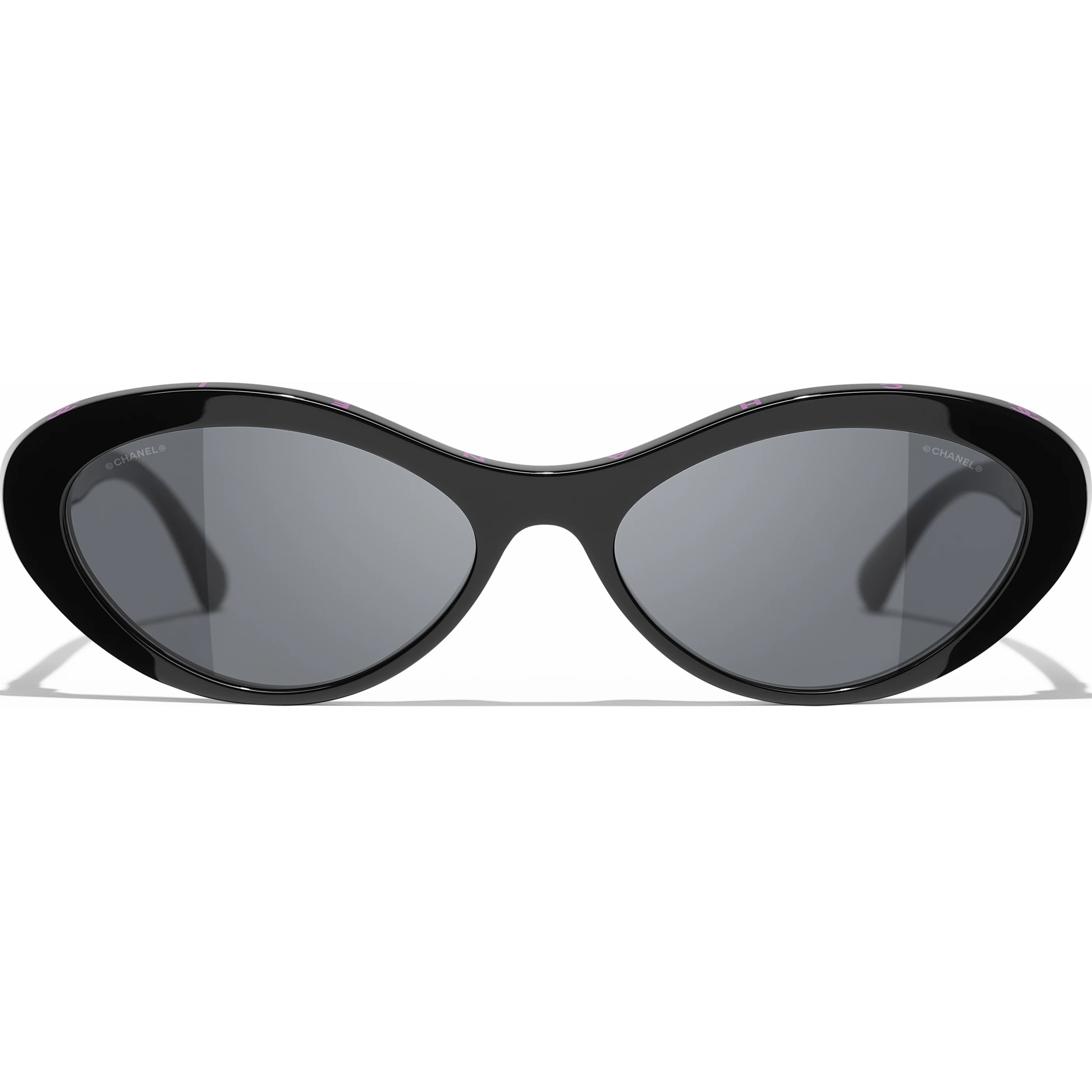 Mắt kính Chanel Oval Black Pink Acetate Sunglasses 5416 2
