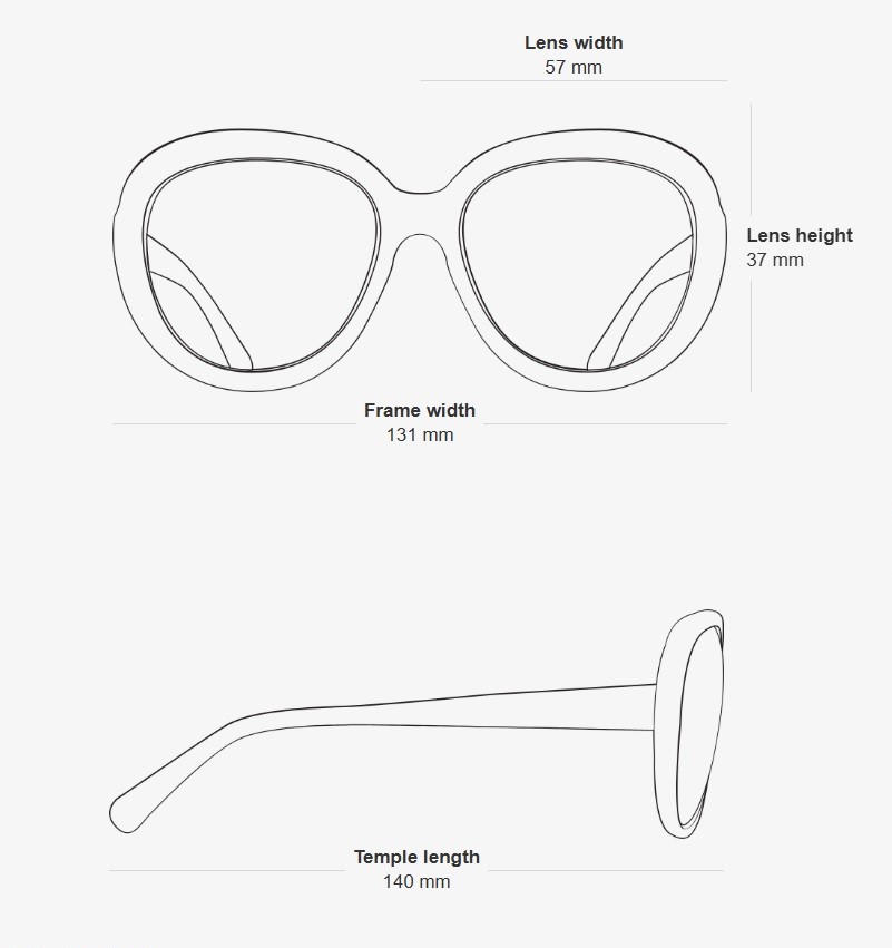 Mắt kính Chanel Oval Black Pink Acetate Sunglasses 5416 10