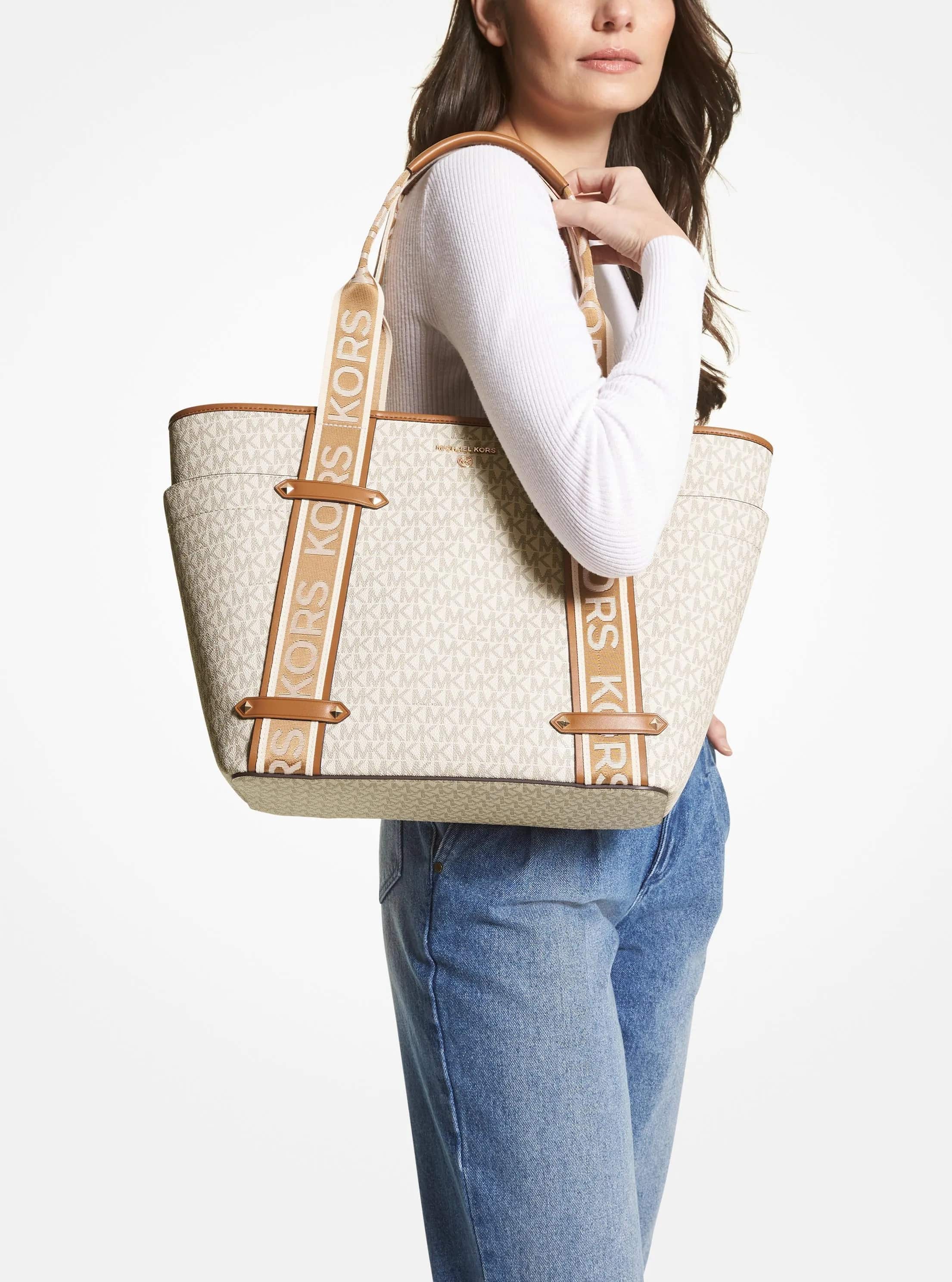 Túi xách Michael Kors Maeve Large Monogram Tote Bag Vanilla White 30T2G5VT3B149 4