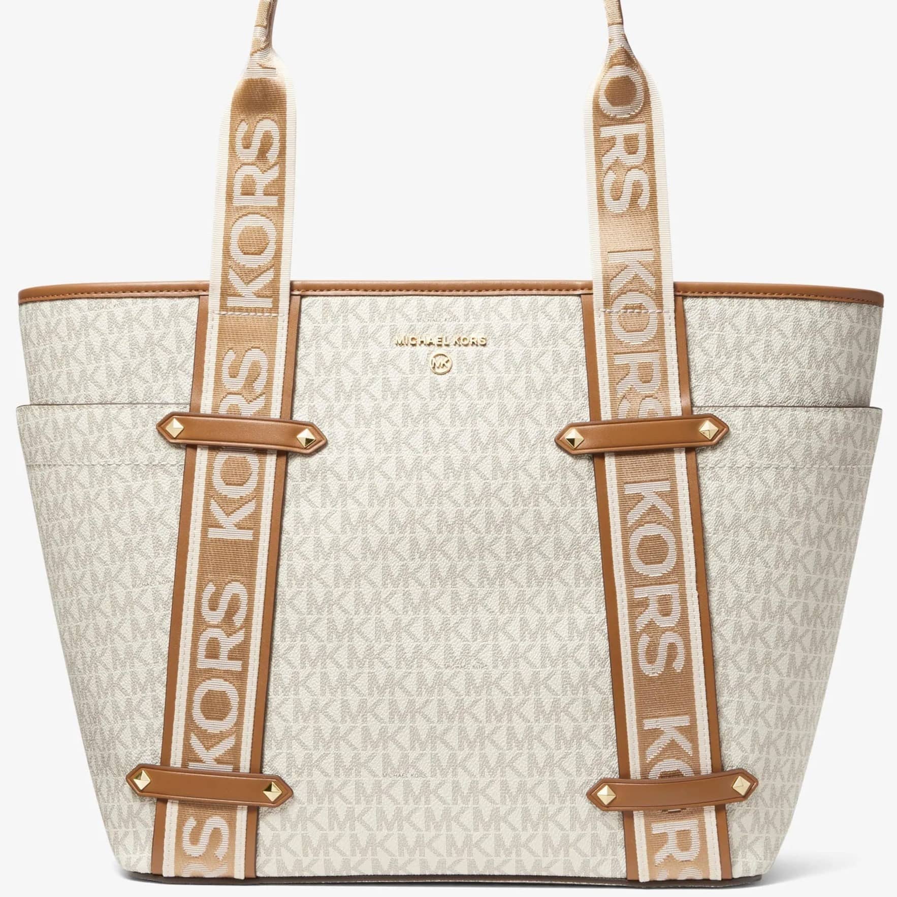 Túi xách Michael Kors Maeve Large Monogram Tote Bag Vanilla White 30T2G5VT3B149 5