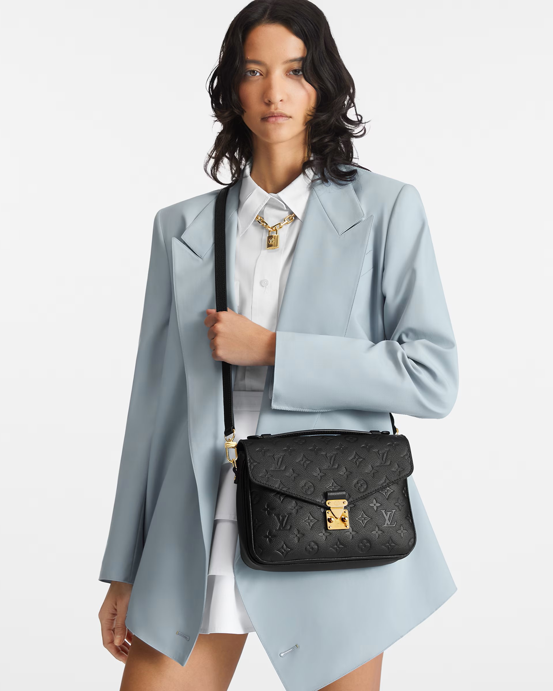 Túi xách LV nữ Louis Vuitton Pochette Métis Monogram Empreinte Black M41487 2