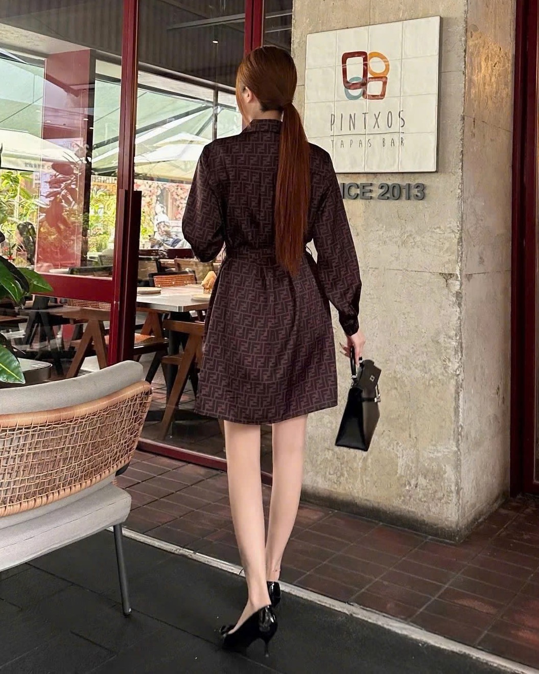 Áo đầm dáng xòe nữ Fendi 8
