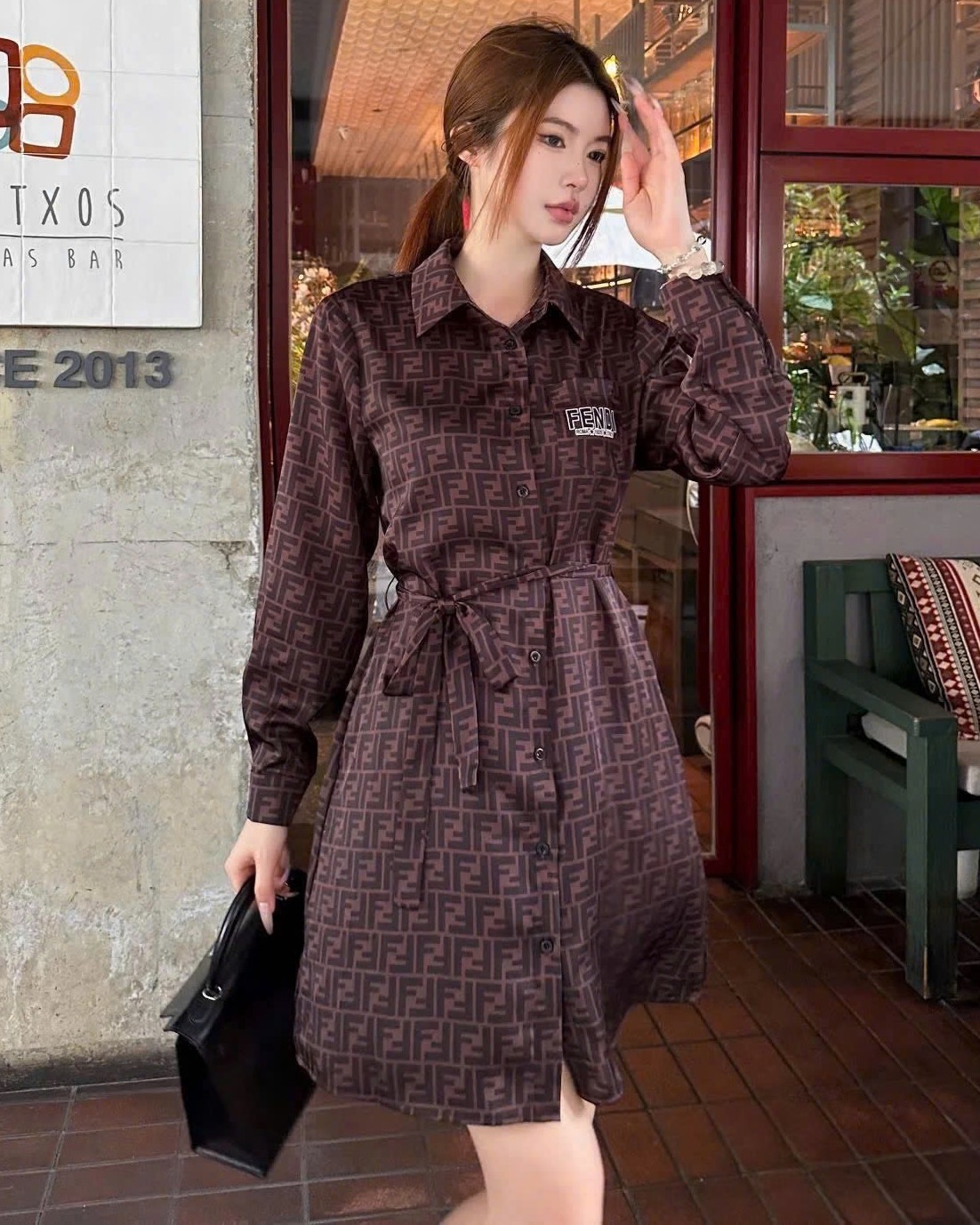 Áo đầm dáng xòe nữ Fendi 13