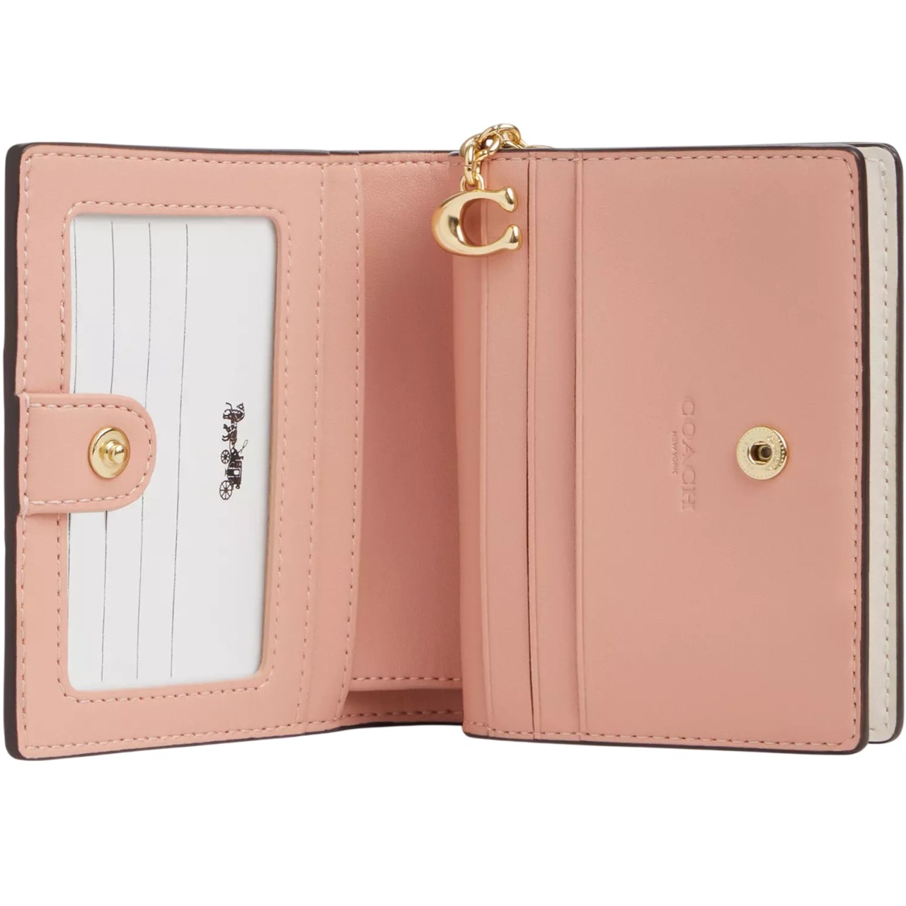 Ví ngắn nữ cầm tay Coach Snap Wallet In Signature Canvas With Floral Print CAR14 2