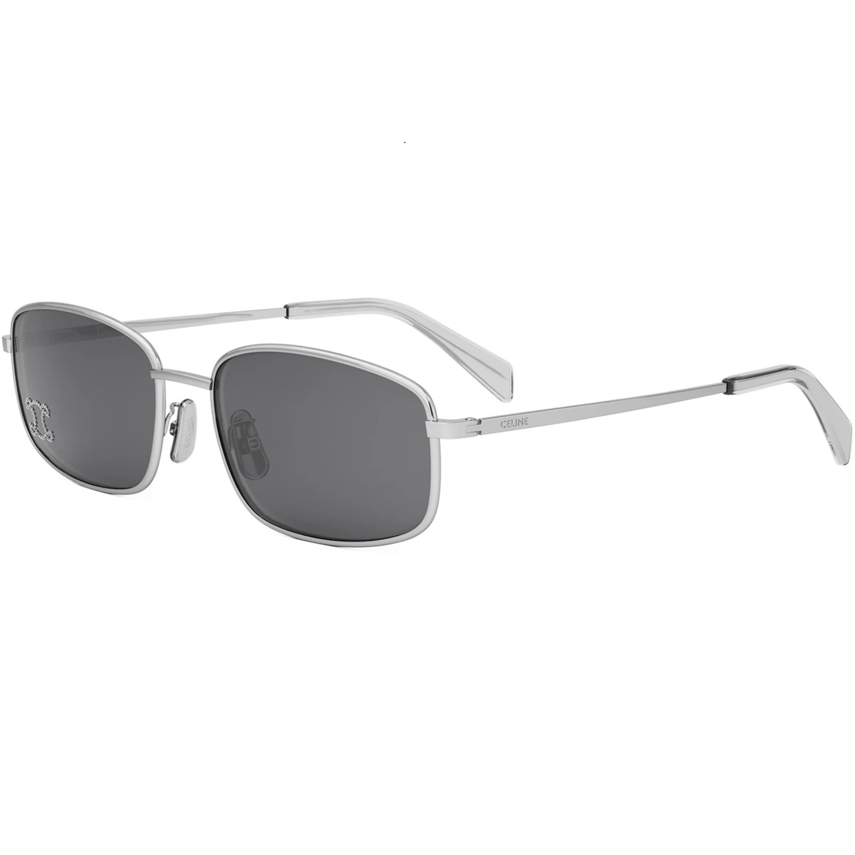 Kính Celine Triomphe Shiny Palladium Smoke CL40285U 1