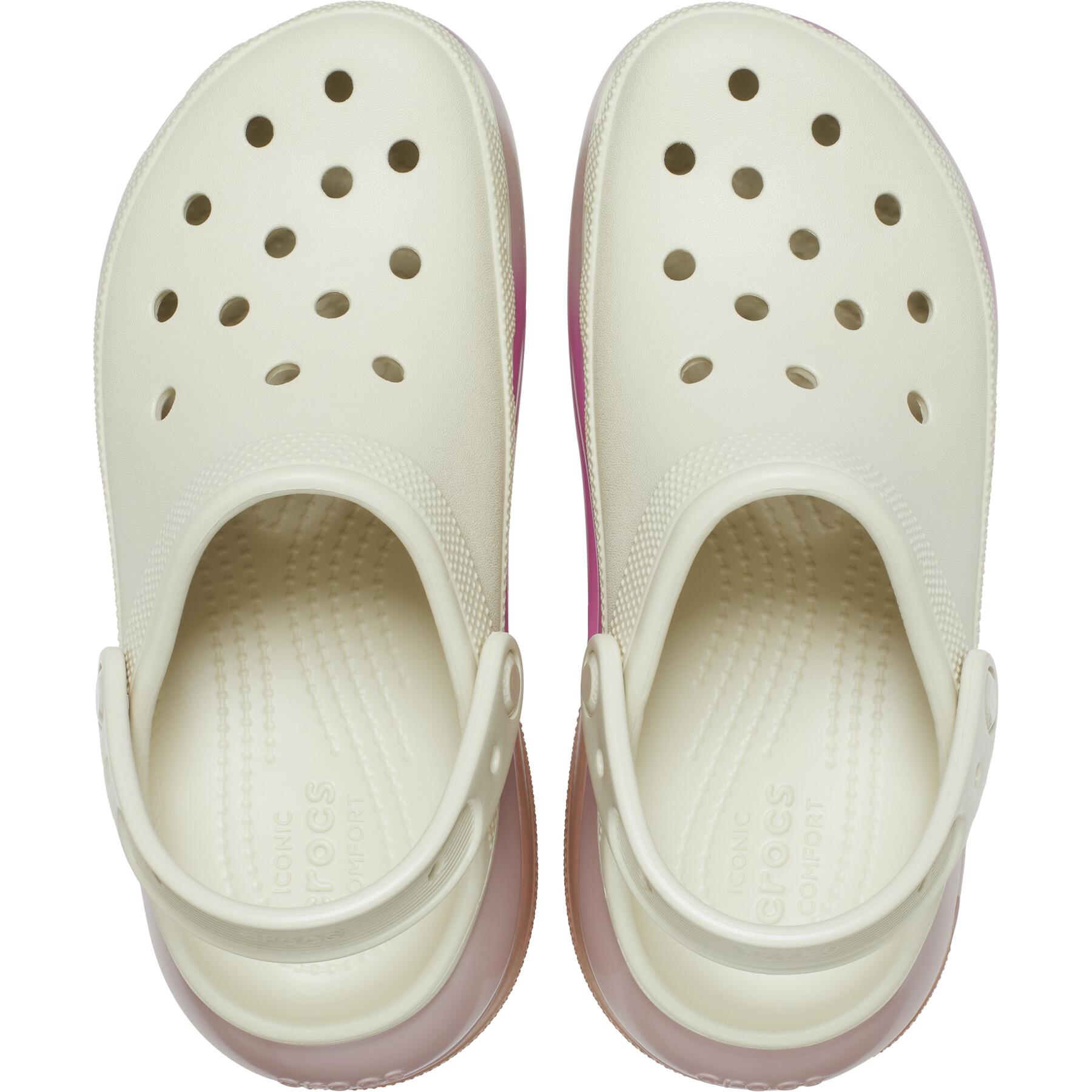 Giày sục Crocs có quai Classic Mega Crush Colordip Clog Bone Multi 3