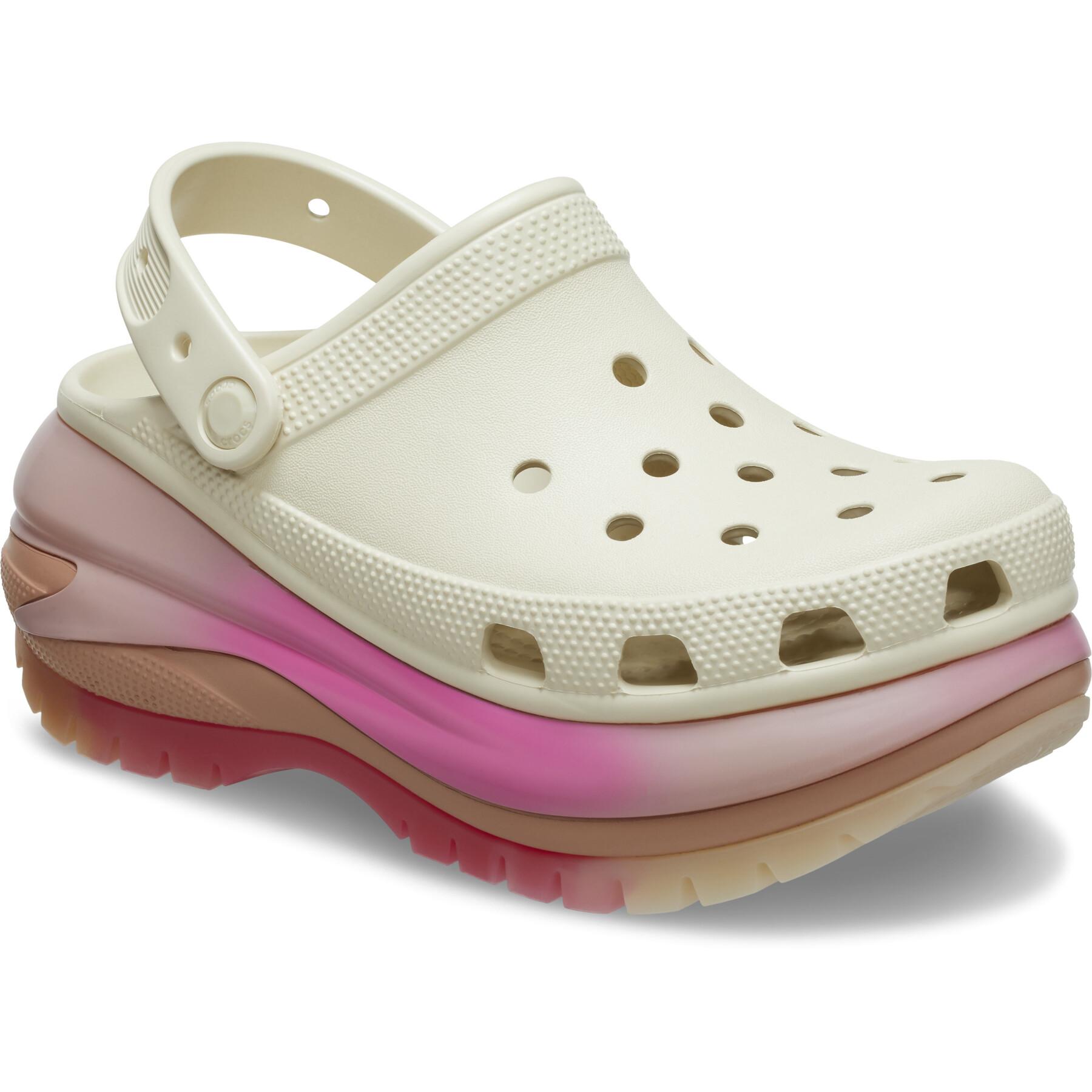 Giày sục Crocs có quai Classic Mega Crush Colordip Clog Bone Multi 5
