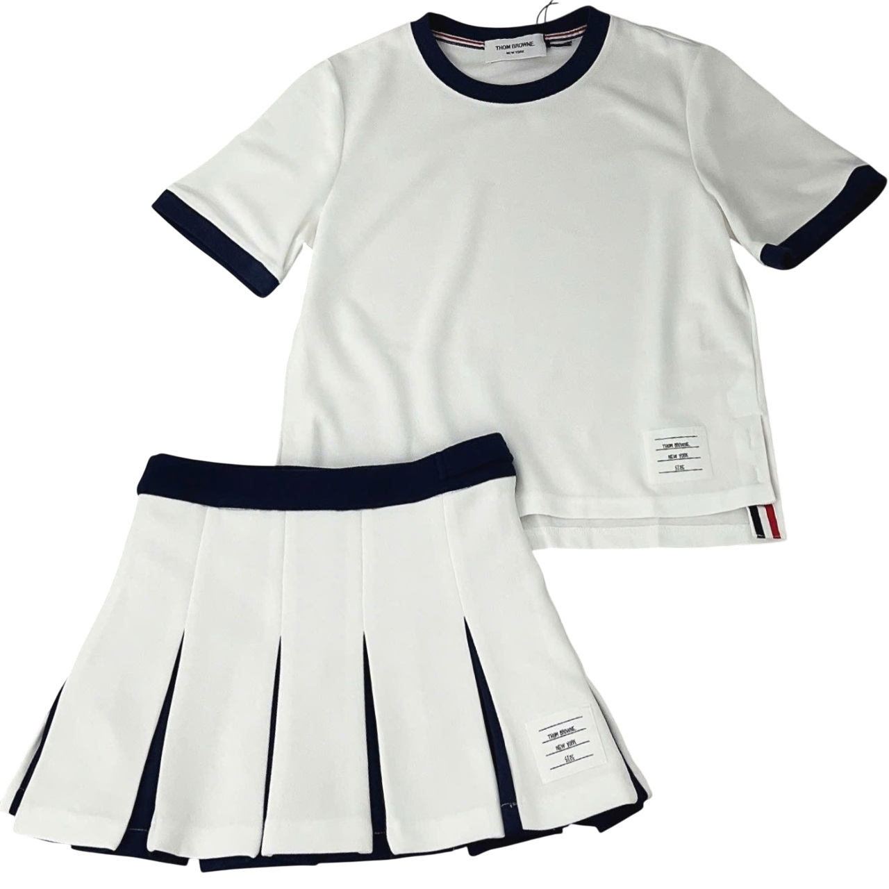 Combo bộ áo thun váy xếp ly Thom Browne 12
