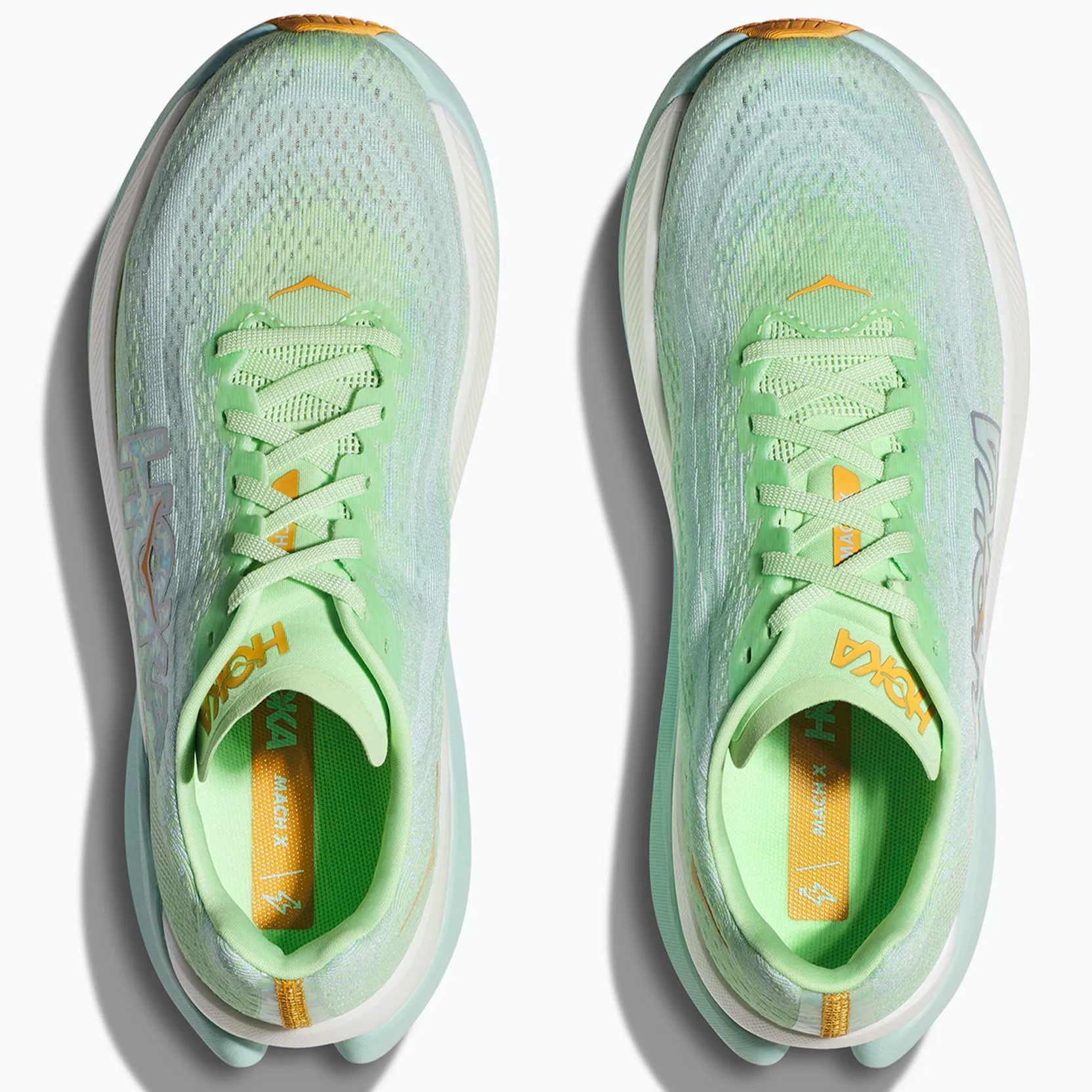 GIÀY THỂ THAO HOKA NỮ MACH X LIME GLOW SUNLIT OCEAN WOMEN ROAD RUNNING SHOES 1141451-LGSO 12
