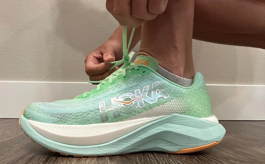 GIÀY THỂ THAO HOKA NỮ MACH X LIME GLOW SUNLIT OCEAN WOMEN ROAD RUNNING SHOES 1141451-LGSO 14
