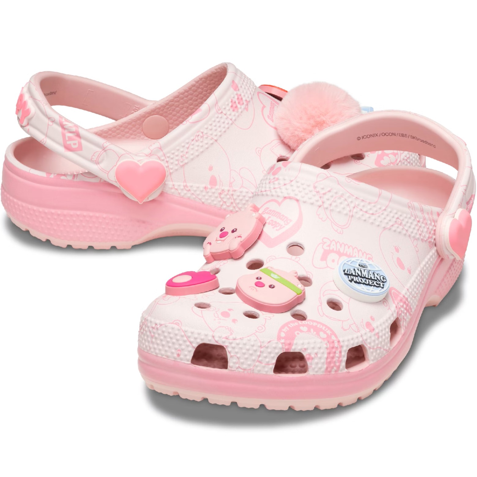 Giày hồng Clog Unisex Crocs Classic Loopy 210552-90H 1