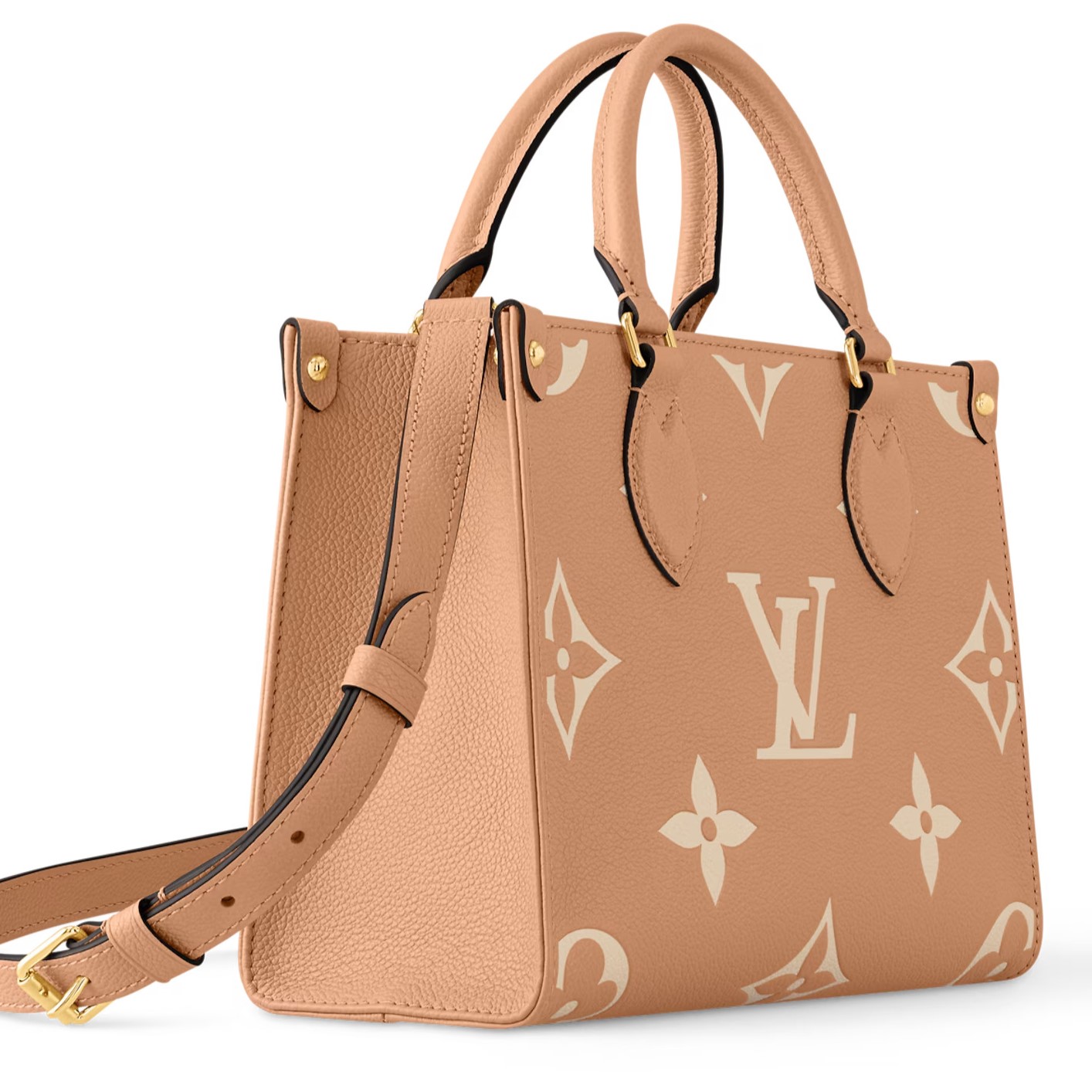 Túi đeo chéo Louis Vuitton OnTheGo PM Arizona Crème Bicolour Monogram Empreinte Leather 1