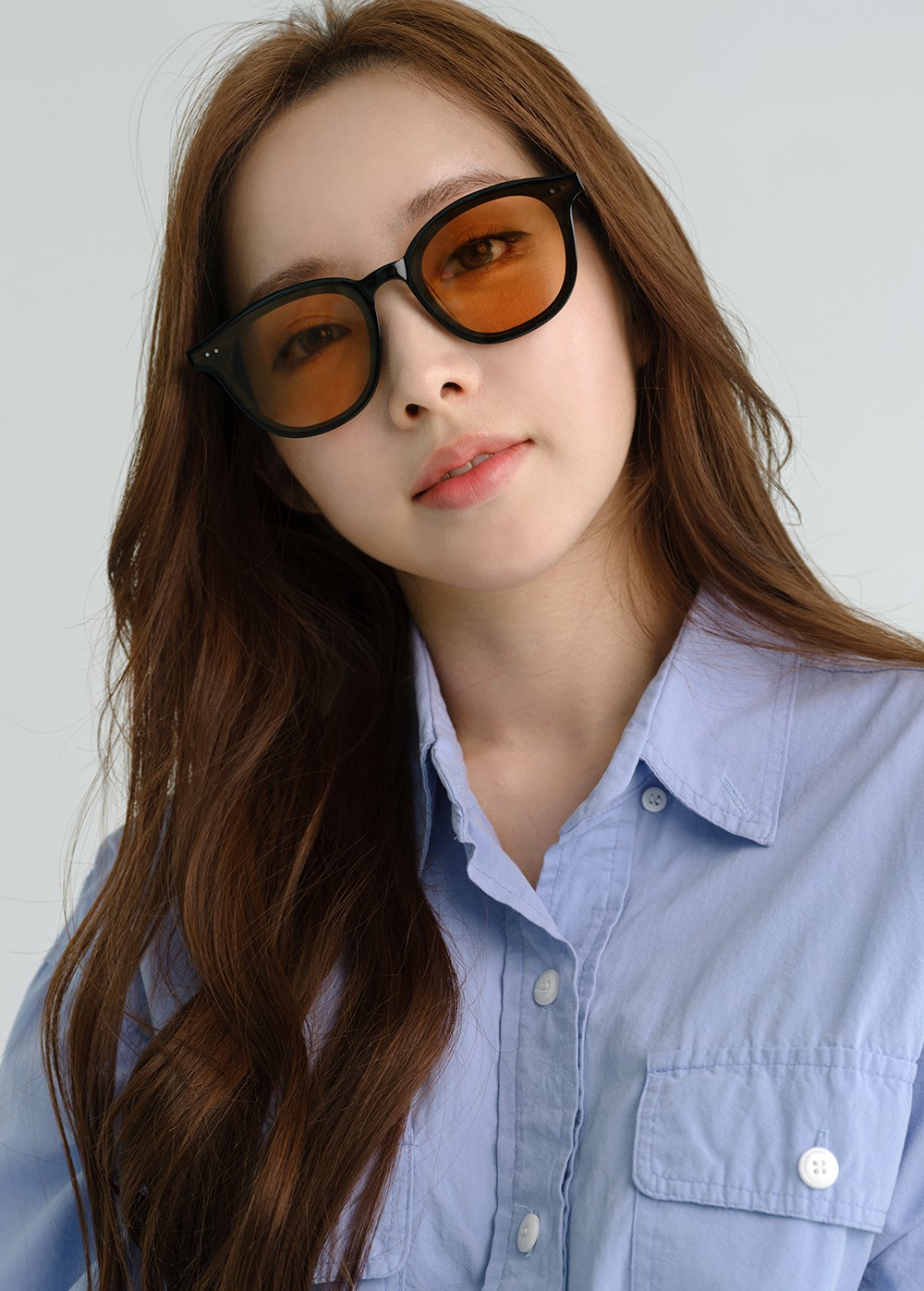 Kính mát Gentle Monster Lang 01(OR) Orange Tinted Lenses Round Acetate Frame 1