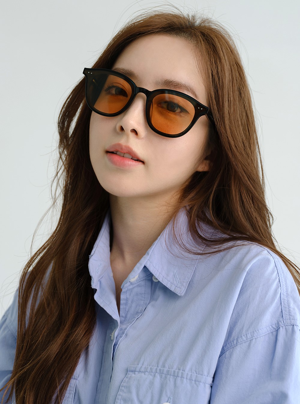 Kính mát Gentle Monster Lang 01(OR) Orange Tinted Lenses Round Acetate Frame 15