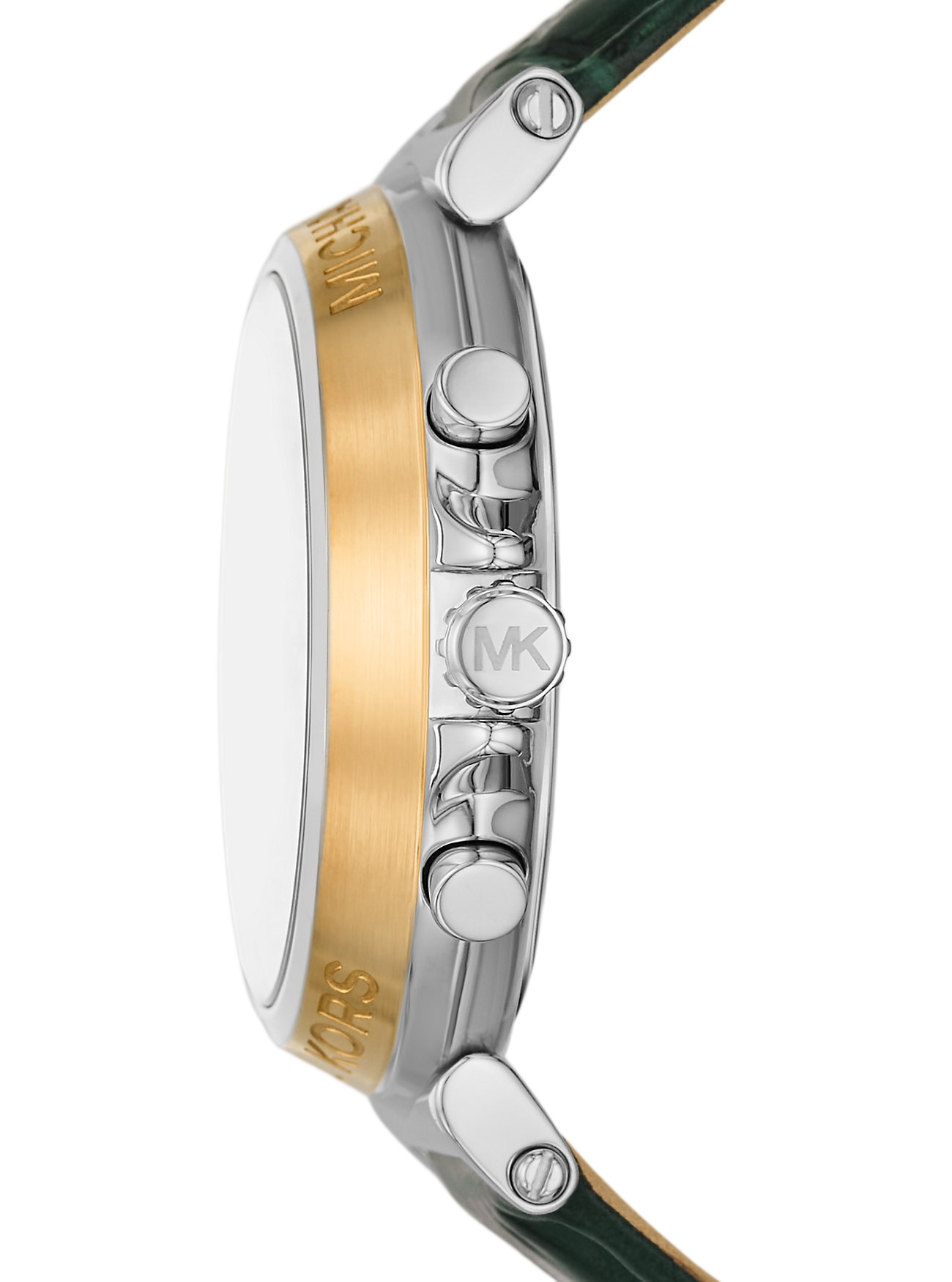 Đồng hồ đeo tay nữ Michael Kors Oversized Maren Silver-Tone and Crocodile Embossed Leather Watch MK7498 5