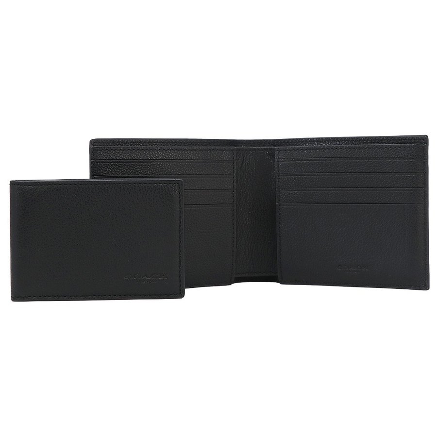 Ví Coach Men 3-In-1 Wallet With Varsity Stripe Black Denim Midnight Navy F24649 4