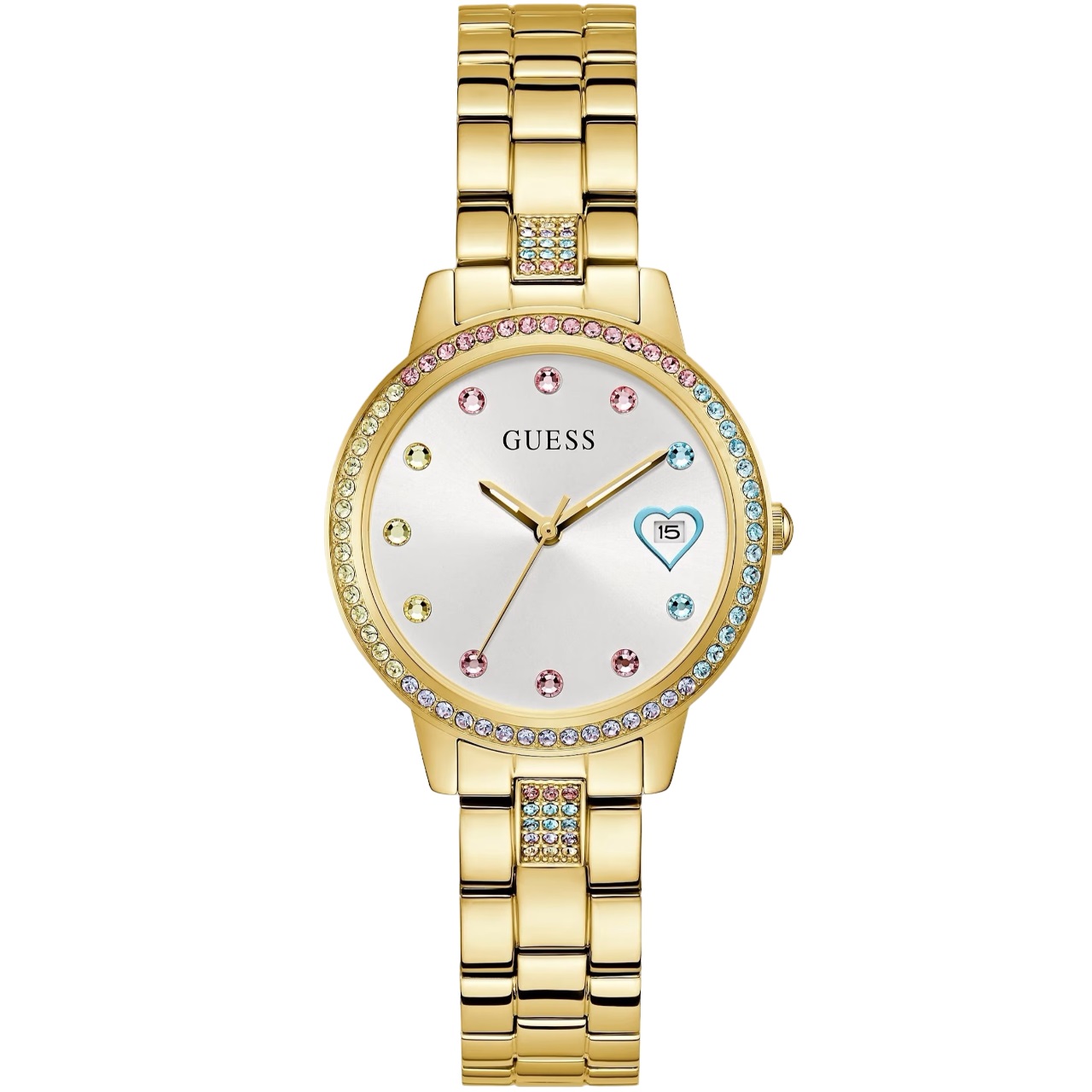 Đồng hồ đeo tay nữ Guess Ladies Gold Tone Date Watch GW0657L2 3