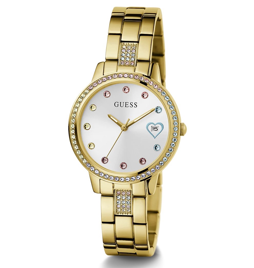 Đồng hồ đeo tay nữ Guess Ladies Gold Tone Date Watch GW0657L2 6
