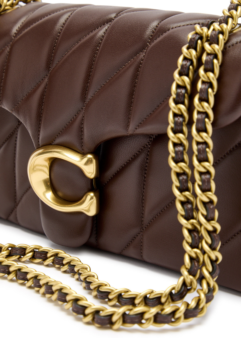 Túi đeo chéo nữ Coach Tabby 26 Quilted Leather Shoulder Bag Maple 3