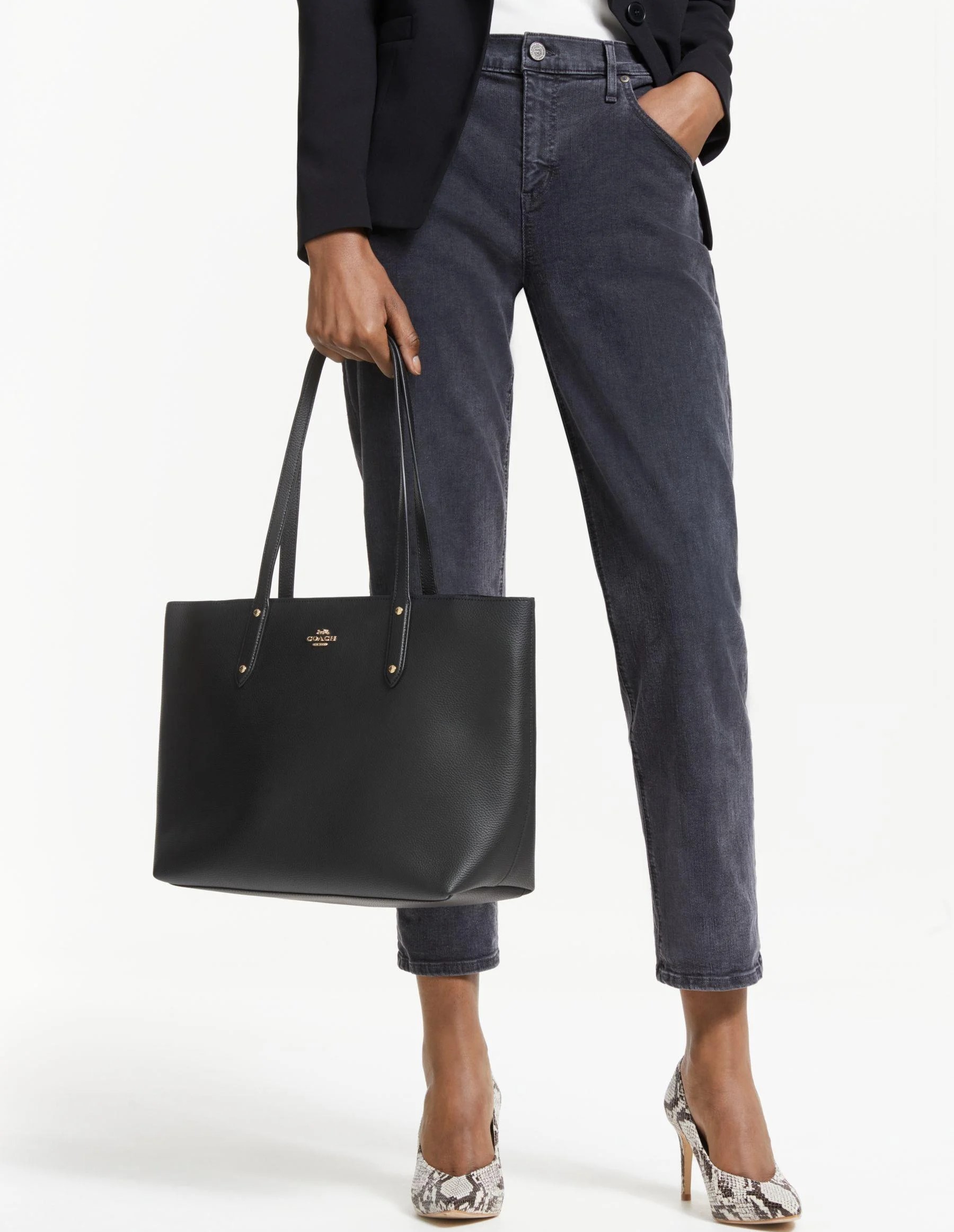 Túi nữ đeo vai Coach Central Tote With Zip Black 69424 1