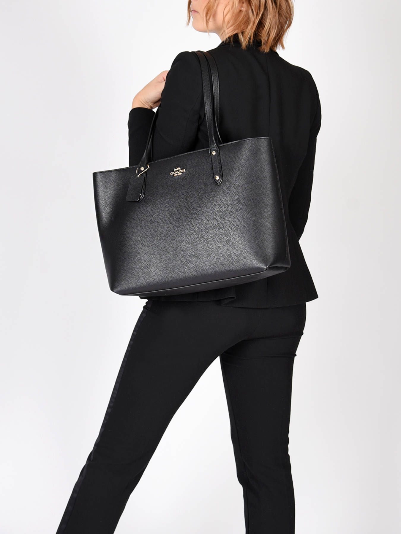 Túi nữ đeo vai Coach Central Tote With Zip Black 69424 5