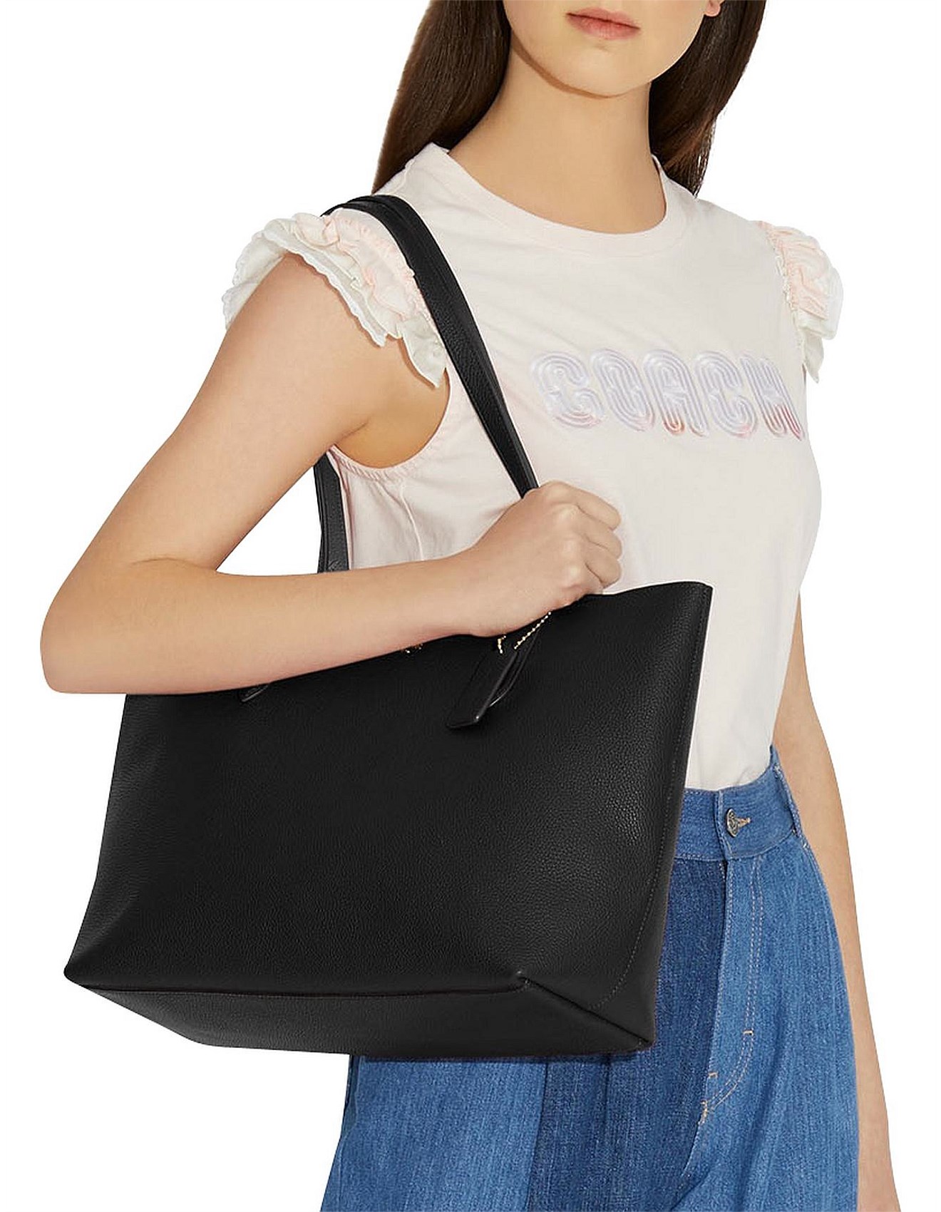 Túi nữ đeo vai Coach Central Tote With Zip Black 69424 11