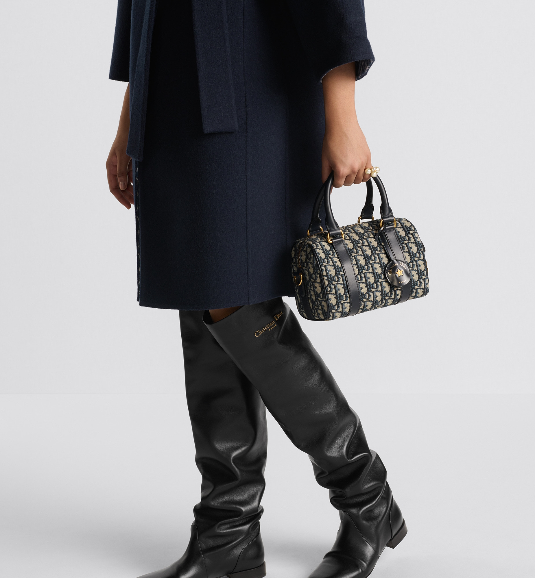 Túi xách nữ Dior Groove 20 Bag Blue Dior Oblique Jacquard 8