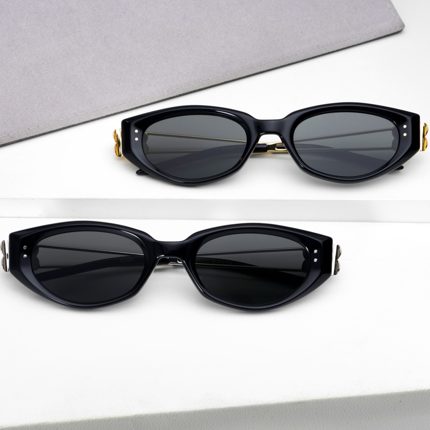 Mắt kính Gentle Monster Kunst 01 Sophisticated Cat-eye Sunglasses in Black 10
