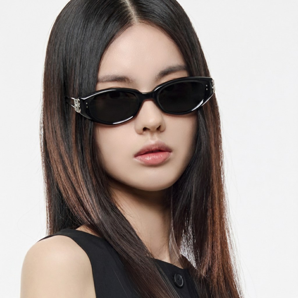 Mắt kính Gentle Monster Kunst 01 Sophisticated Cat-eye Sunglasses in Black 19