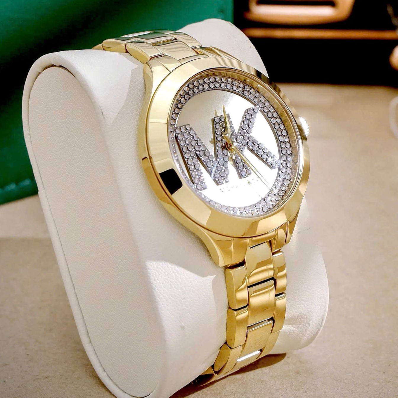 Đồng hồ đeo tay nữ Michael Kors Aspyn Watch In Gold Tone With Pavé MKO1106 8