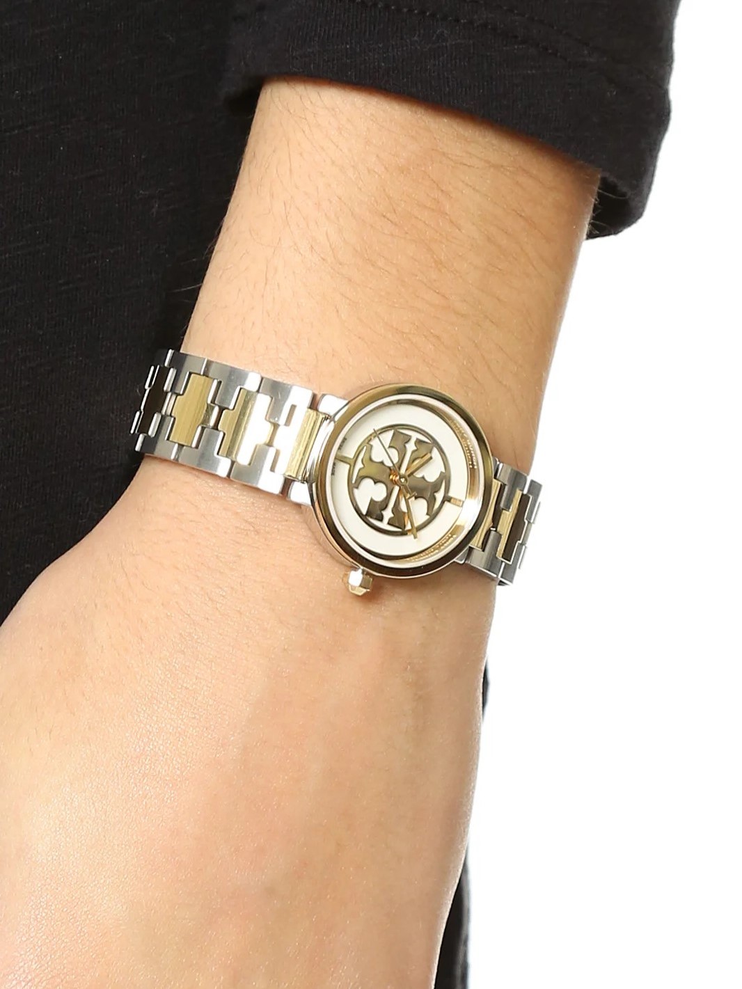 Đồng hồ đeo tay nữ Tory Burch Reva Watch Two-tone Gold Stainless Steel TBW4016 2