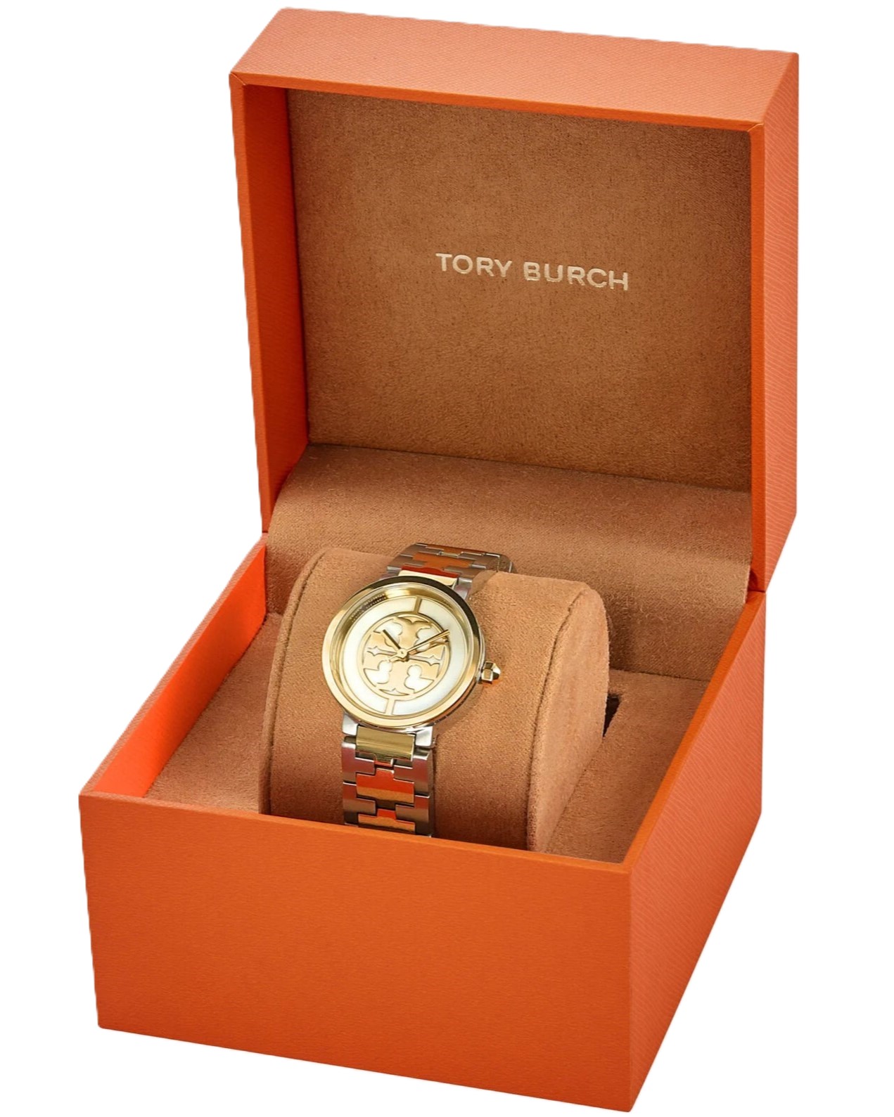 Đồng hồ đeo tay nữ Tory Burch Reva Watch Two-tone Gold Stainless Steel TBW4016 9